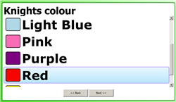 Choose shirt colours